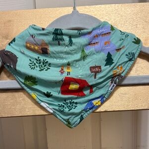 Little Sleepies Forest Adventure Bib - Green and Red
